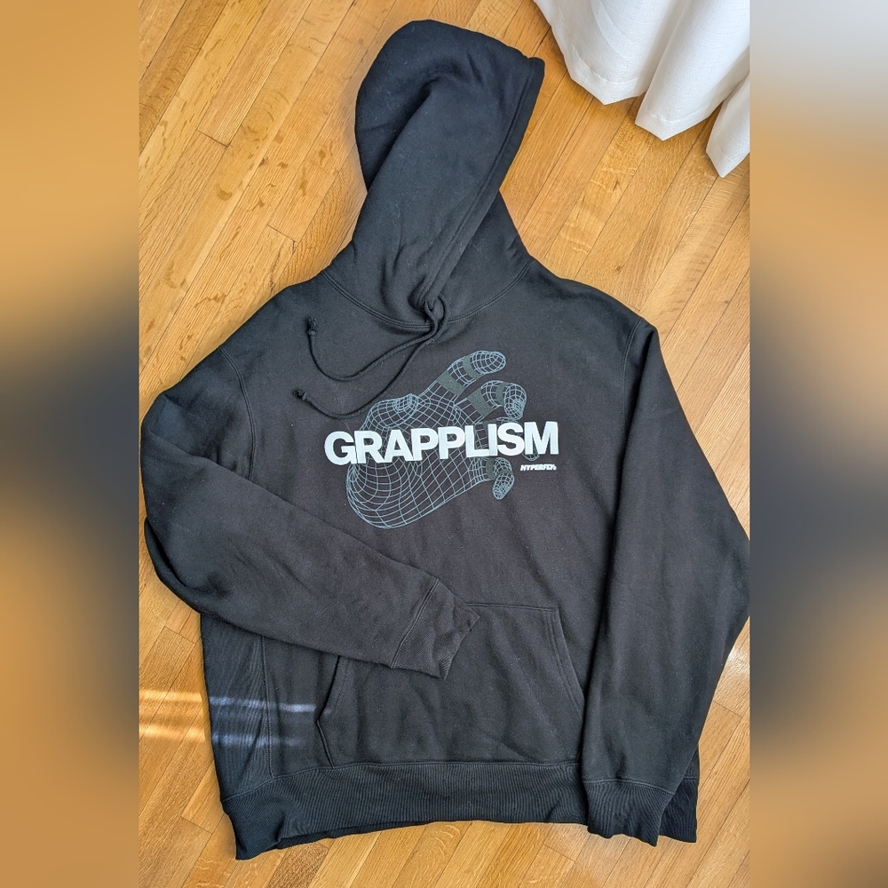 Hyperfly Black GRAPPLISM Pullover Hoodie. Heavyweight  Size 2XL
